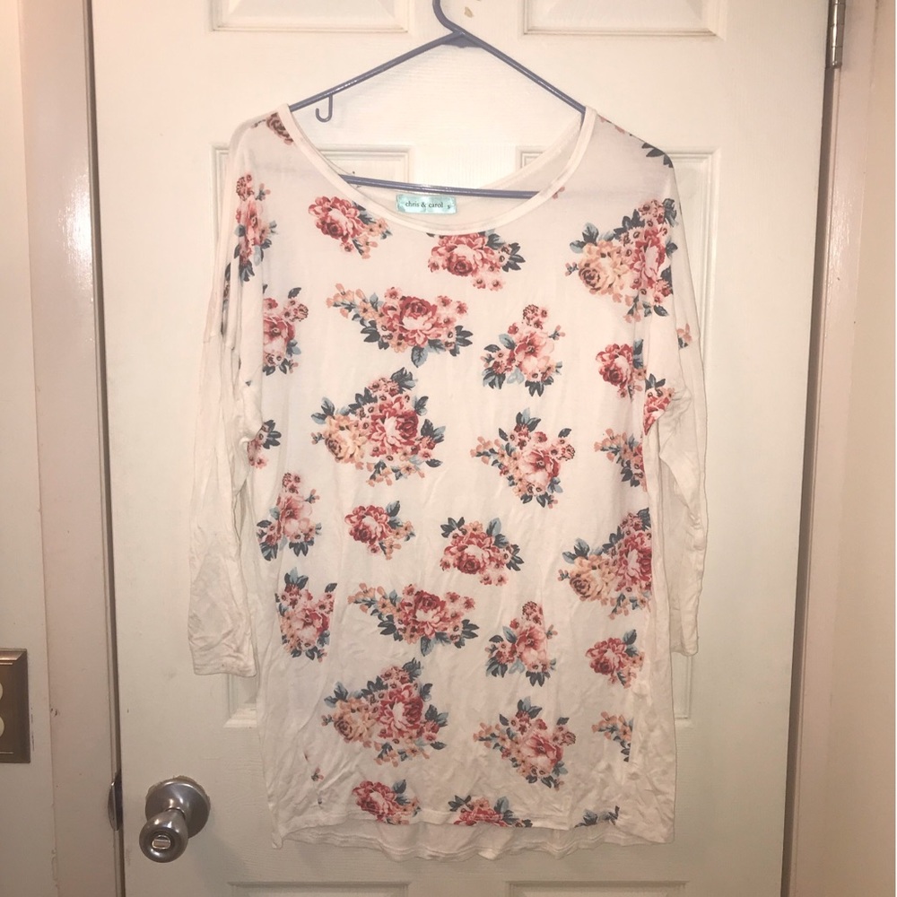 White floral shirt